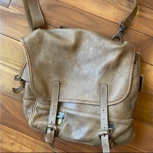Tribe leather satchel. Roots